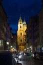 St. Nicholas Church in Prague at dusk Royalty Free Stock Photo