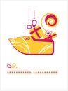 St. Nicholas Day. Shoe with gifts