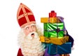 St.Nicholas showing gifts Royalty Free Stock Photo
