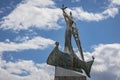 St Nicholas statue in Nesebar coastal town in Bulgaria