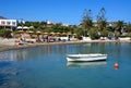 St Nicolas Bay beach, Agios Nikolaos. Royalty Free Stock Photo