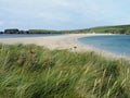 St Ninians beach, a tombolo in the Shetland Islands Royalty Free Stock Photo