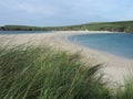 St Ninians beach, a tombolo in the Shetland Islands Royalty Free Stock Photo