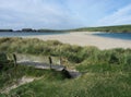 St Ninians beach, a tombolo in the Shetland Islands Royalty Free Stock Photo