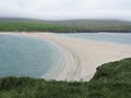 St Ninians beach, a tombolo in the Shetland Islands Royalty Free Stock Photo