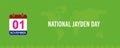 1st November National Jayden Day text banner design for social media post