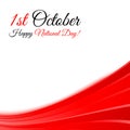 1st October National Day background template