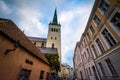 St. Olaf's Church, in the Old Town, Tallinn, Estonia. Royalty Free Stock Photo