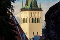 St. Olav\'s church (Oleviste kirik) tower in Tallinn old town, Estonia Royalty Free Stock Photo