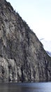 St Olav serpent on mountain at Norrdallsfjorden in Valldal in fjord Norway Royalty Free Stock Photo