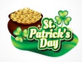 St par tick's Day Background with Coin