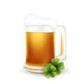 St.Patrick beer mug with clover