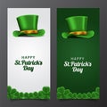 St patrick day banner template with illustration of hat Royalty Free Stock Photo