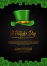 St patrick day banner template with illustration of hat Royalty Free Stock Photo