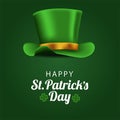 St patrick day banner template with illustration of hat Royalty Free Stock Photo