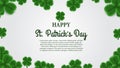 St patrick day banner template with illustration of shamrock clover leaves Royalty Free Stock Photo