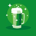 St patrick day with beer in jar Royalty Free Stock Photo