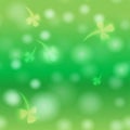 St. Patrick day card, beautiful spring bokeh background