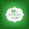 St. Patrick day card