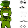 st patrick day character cartoon kawaii expresions pack collection4 Royalty Free Stock Photo