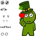 st patrick day character cartoon kawaii expresions pack collection3 Royalty Free Stock Photo