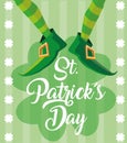 St patrick day and foots of leprechaun with boots