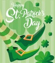 St patrick day and foots of leprechaun with boots