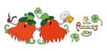St. Patrick Day gnomes banner.