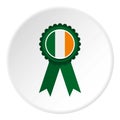 St Patrick day rosette icon circle