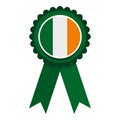 St Patrick day rosette icon isolated