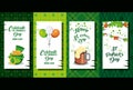 St patrick day with set cards