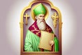 St. Patrick Illustration, celebration, Generative AI.