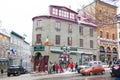 St. Patrick Irish pub in Quebec City in winter time