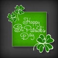 St. Patrick lettering in frame