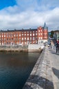 Ireland. Cork. View from the St Patrick's Bridge. Georgian architectural style buildings on the north bank of the River Lee Royalty Free Stock Photo