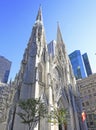 St. Patrick`s Cathedral exterior view in New York City