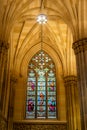 St. Patrick`s Cathedral standing near 5th Avenue in Manhattan , New york city Royalty Free Stock Photo