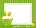 St. Patrick`s with Cupcake Horizontal Frame