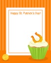 St. Patrick`s with Cupcake Vertical Frame