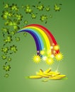 St.Patrick's day background with rainbow