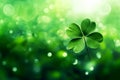 St Patrick's day background - shamrock and bokeh background