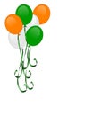 St Patrick's day balloons isolated