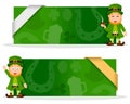 St. Patrick s Day Banners with Leprechaun