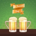 St. Patrick s Day beer card Royalty Free Stock Photo