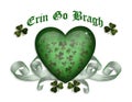 St Patrick's day card Erin go bragh Royalty Free Stock Photo