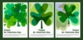 abstract shamrock for st patrick\'s day poster templeate modern vector illustration