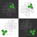 St. Patrick`s Day, Celtic clover knot with shamrock Royalty Free Stock Photo