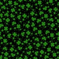 St Patrick s Day Clover seamless pattern. Vector illustration for lucky spring design with shamrock. Green clover isolated on Royalty Free Stock Photo