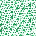 St Patrick s Day Clover seamless pattern. Vector illustration for lucky spring design with shamrock. Green clover isolated on Royalty Free Stock Photo