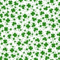 St Patrick s Day Clover seamless pattern. Vector illustration for lucky spring design with shamrock. Green clover isolated on Royalty Free Stock Photo